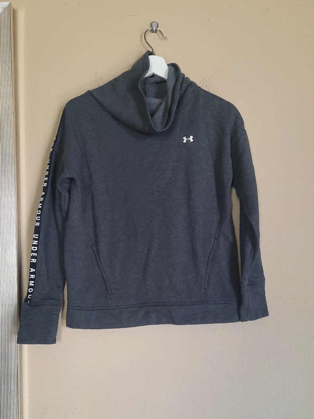 Under Armour Women's Dark Charcoal Funnel Cowl Neck Pullover